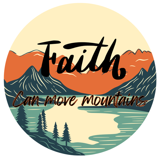 Ceramic Coasters Faith Can Move Mountains