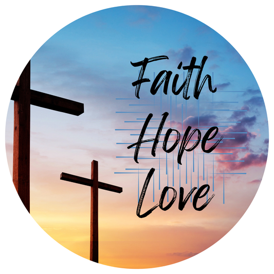 Ceramic Coasters Faith Hope Love