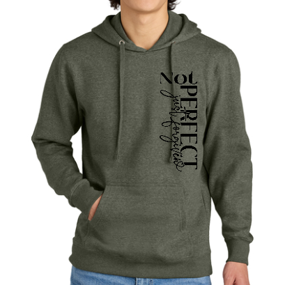 Hoodie NOT PERFECT Just Forgiven (BLK Lettering)